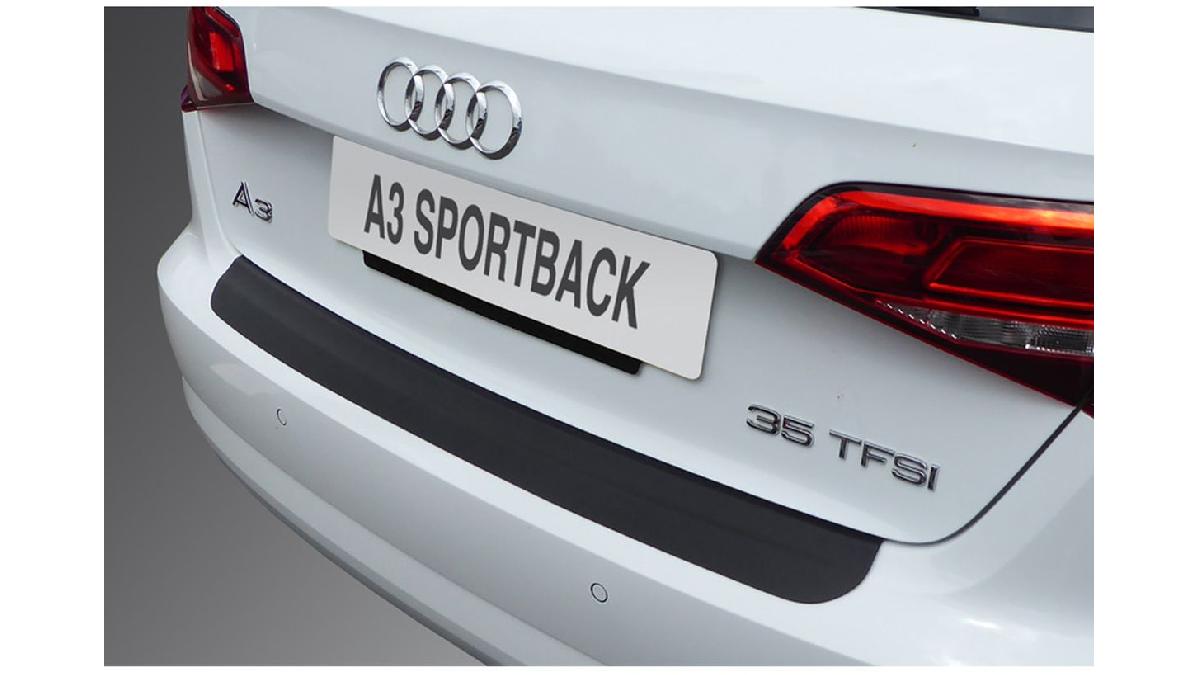 Protection+de+seuil+arri%C3%A8re+%28ABS%29+sur+mesure+pour+Audi+A3+%288V%29+Sportback+Facelift+05%2F2016-04%2F2020+incl.+S-Line%2FS3%2FRS3+-+Noir